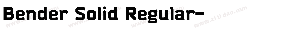 Bender Solid Regular字体转换